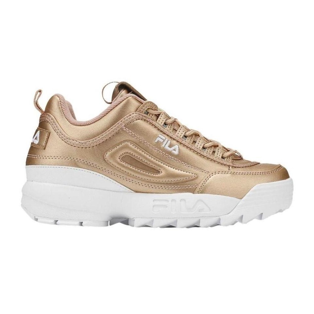 Fila Disruptor II Premium Rose Gold Metallic Chunky Sneakers Womens 8